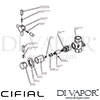 Cifial 32217TB U Techno 300 Wall Stop Valve Dimension